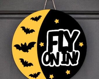 Halloween Door Hanger, Wood Sign, Enter If You Dare, Fall Decor, Outdoor Decor, Front Porch Decor, Welcome Sign