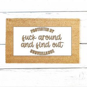 Funny Doormat Stencil, DIY Activity, Arts and Crafts, Paint Party