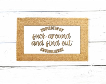Funny Doormat Stencil, DIY Activity, Arts and Crafts, Paint Party