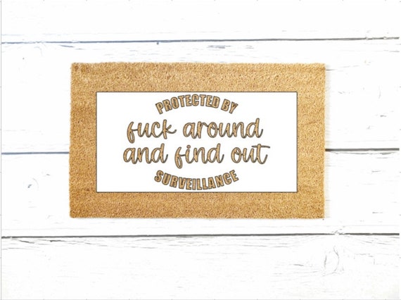 Funny Doormat Stencil, DIY Activity, Arts and Crafts, Paint Party