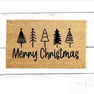 Christmas Doormat, Housewarming Gift, Birthday Gift, Welcome Mat, Holiday Doormat, Seasonal Decor, Merry Christmas