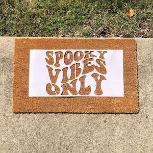 Halloween Doormat Stencil, Spooky Vibes Only, DIY Activities, Welcome Mat, DIY Party, Arts And Crafts