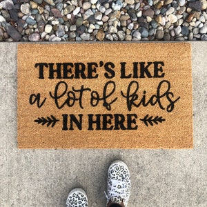 Funny Doormat, Housewarming Gift, Birthday Gift, Welcome Mat, Cute Doormat, Gift For Parents, Kids Doormat