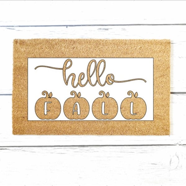 Doormat Stencil, DIY Activities, Welcome Mat, Birthday Gift, Housewarming Gift, DIY Party, Arts and Crafts, Hello Fall Doormat