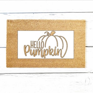 Hello Pumpkin Doormat Stencil, Pumpkin Stencil, DIY Activities, Arts and Crafts, Paint Party, Doormat Painting Party