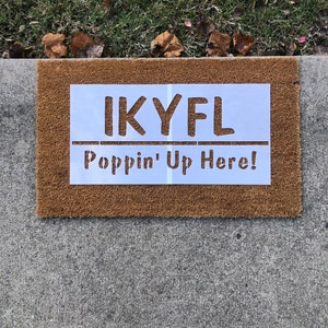 Funny Doormat Stencil, DIY Activities, DIY Party, Arts and Crafts, Reusable Stencil, IKYFL