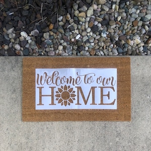 Doormat Stencil, DIY Activities, Welcome Mat, Birthday Gift, Housewarming Gift, DIY Party, Arts and Crafts, Custom Doormat