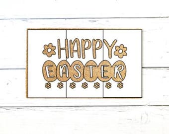 Happy Easter Stencil, Doormat Stencil, Easter Doormat Stencil, Reusable Stencil, DIY Activity, Arts and Crafts, Easter Decor, Doormat Party