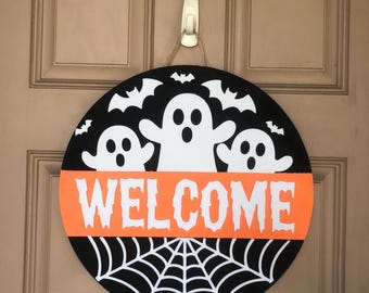 Halloween Door Hanger, Wood Sign, Enter If You Dare, Fall Decor, Outdoor Decor, Front Porch Decor, Welcome Sign