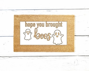 Halloween Doormat Stencil, Spooky Era, DIY Activities, Arts and Crafts, Doormat Painting Party, Hope You Brought Boos