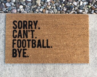 Football Doormat, Welcome Mat, Funny Welcome Mat, Welcome Mat, Outdoor Rug, Sports Decor, Birthday Gift, Cute Doormat, Football Season