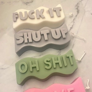 Zabawne słowo Funky Candle | Pieprzyć to | Zamknij się | Miłość | O cholera