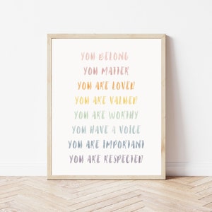 Classroom Decor Pastel Watercolor Rainbow, Diversity Poster,  Classroom Poster,  Diversity Wall Art, Homeschool Decor, Elementary Classroom