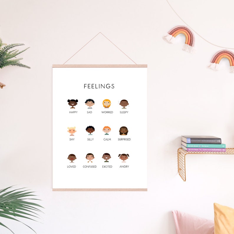 Feelings Poster, Educational Posters, Calming Corner Posters, Homeschool Wall Decor, Boho Classroom Decor, Emotions Print image 9