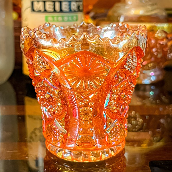 Imperial Carnival Glass Toothpick Holder Etsy