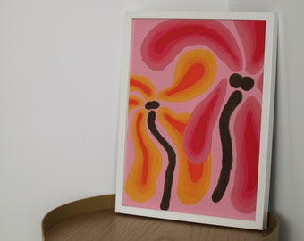 Abstracte bloemsierkunst, kunstafdrukken bloemen, bloemendecor, bloemdecor, abstracte kunst, bloemcadeau, inspirerende kunst, minimalistische kunst