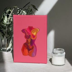 Impression abstraite d’art mural du corps féminin - Art moderne féminin - Décor d’autonomisation des femmes Cadeaux de téléchargement numérique pour les femmes Cadeau de positivité corporelle