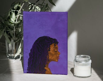 Girl Wall Print Black Women Art Gifts For Women Painting Art Portrait Feminism Black Girl Art Feminine Modern African Art Afro Decor Wall