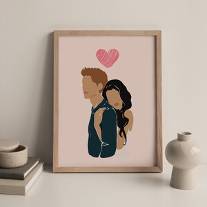 Paar Druck, Liebe, Herz, Mädchen Druck, Kunst, Abstrakte Kunst, Paar Kunst, Digitaldruck, Pink
