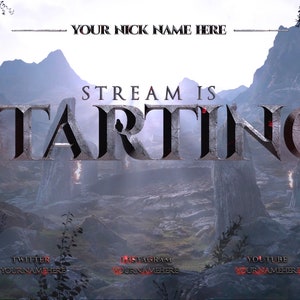 Full Animated Dark Fantasy Stream Screens overlay Pack | Fantasy | 4X Starting, Ending, Offline & Brb