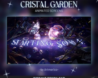 Crystal Garden Animated Twitch Screens – Stream Overlay (Digital Download