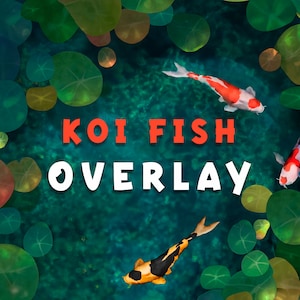 Full Animated Koi Fish Stream Package / Panels / Webcam / Facecam / Screens / Alerts / Chat / Intermission