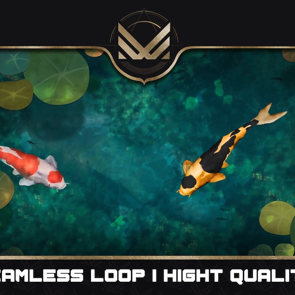 ANIMATED BACKGROUND | Japonese Koi Fish Looped Background | Instant Digital Download