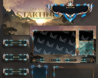 Fantasy Animated Twitch Stream Package: Overlays, Screens, Alerts