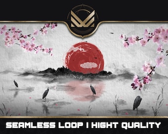 ANIMIERTER HINTERGRUND | Sakura-Kirschblüten-Loop-Hintergrund | Sofortiger digitaler Download