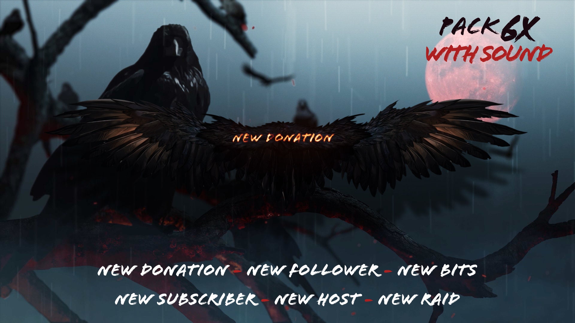Carrow Overlay ANIMATED PACKAGE | Crow Overlay | Starting | BRB | Ending | Offline ...