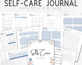 Self Care Journal, Self Care Planner, Wellness Planner, Mood Tracker, Checklist, Weekly Planner, Daily Self Care Planner, Mental Health