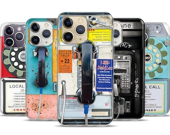 Retro Payphone Magsafe iPhone 15 14 13 Pro Max Case, 80s 90s Vintage Telephone Phone Case, Y2K Rotary Dial Phone Case, Samsung S24 S23