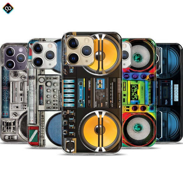 İphone 15 14 13 12 11 XR Pro Max case,Boombox Phone Case,Music Lover,80s 90s Dance Hip Hop,Retro iPhone Case,Nostalgia Gift,vintage Case