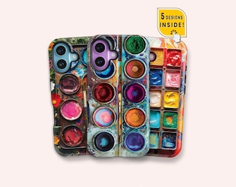 Watercolor Palette iPhone Case: Artistic Paintbox Design, Protective Tough Case - iPhone 17/16/15/14 Pro Max