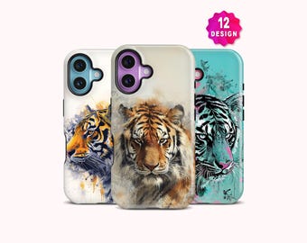 Tiger iPhone 17, 16, 15, 14, 13, 12, Plus Pro Max MagSafe-hoesje: beschermend telefoonhoesje met dieren in het wild en natuurthema