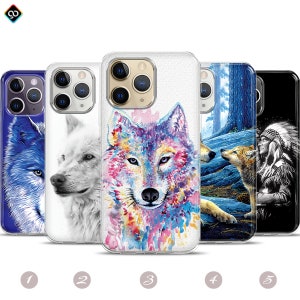 Wolf Phone Case,Wolf iPhone Case,Wolf Tribal Phone Case,Wild Wolf,Animal Phone Case,Lonely Wolf Case,iPhone 14 13 12 11 Pro Max Mini Case