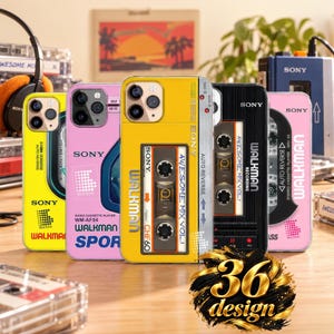 レトロウォークマン iPhone 18 17 16 15 ケース、80年代 90年代 ノスタルジア スマホケース、ビンテージ カセットテープ スマホケース