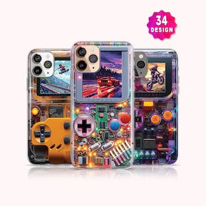 80s Retro Gameboy MagSafe Phone Case, Console Case: iPhone 17/16/15 Pro Case, Video Game Case, Samsung Galaxy S25/S24/S23/S22 Case