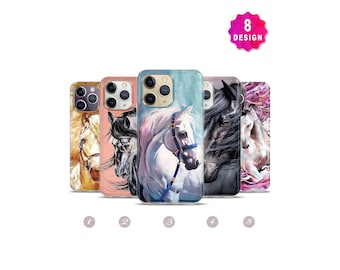 Custom Wild Horse Phone Case,oil Painting Horse Phone Case,iPhone 13 Pro Case Horses,Horse iPhone Case,XR Case,Watercolor Horse Phone Case,