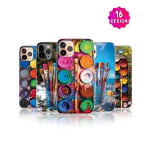 Paint Palette Artist Magsafe Phone Case, Watercolor Palette Art Phone Case, Colorful Rainbow iPhone Case, Artistic Gifts, iPhone 15 14 13 12