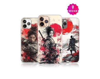Japans geïnspireerde geschenken Japans esthetische telefoonhoes iPhone 16 15 Samurai MagSafe-telefoonhoes Japanse krijger Japanse kunst iPhonehoesje