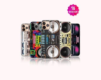 Boombox Phone Case, 80s 90s Retro iPhone Case, iPhone 17/16/15 Pro Max case,Nostalgia Gifts, Music Cassette Tape music Phone Case