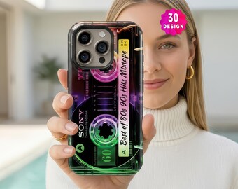 Samsung S26,S25,S24 Ultra Mixtape Phone Case, 80s 90s Retro Nostalgia Galaxy Cover