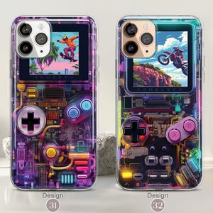 Retro Gameboy MagSafe Handyhülle, iPhone 17/16/15 Pro Max Konsolen Hülle, Samsung Galaxy S25/S24/S23/S22 Hülle, 80er Jahre Videospiel Hülle Bild 17