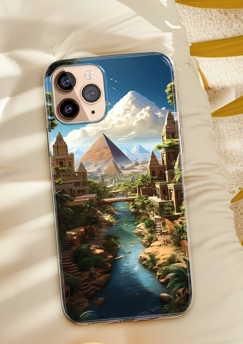Ancient Egypt Pyramids Phone Case, iPhone 15 14 13 Pro Magsafe Case ...