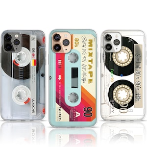 Retro Y2K iPhone MagSafe Case, 80s 90s Gifts, Mixtape Cassette Tape Vintage Phone Case, Mom Dad Gift Ideas, iPhone 15 14 13, Samsung S24 S23