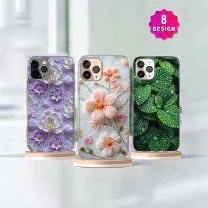 Daisy Flower Floral Girly iPhone Case, iPhone 15 14 13 MagSafe Case, Fashionable Wildflower Woman Phone Case, Samsung Galaxy S24 S23 Case image 1