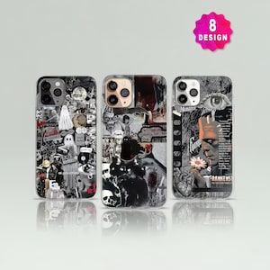 Funda para teléfono de Halloween con diseño de casa embrujada y fantasma gótico, funda de silicona TPU espeluznante para iPhone 17 16 15 14