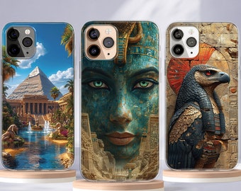Ancient Egypt Pyramids Phone Case, iPhone 15 14 13 Pro MagSafe Case, Egyptian Pharaoh Hieroglyphics, Historical Egypt Ornament, Eye Of Horus
