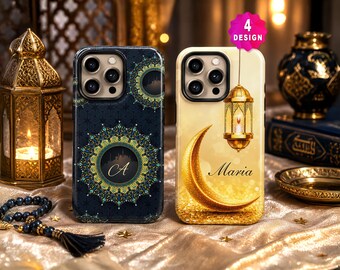 Islamitisch telefoonhoesje met Marokkaans patroon, gepersonaliseerd islamitisch cadeau voor iPhone 17 16 15 14